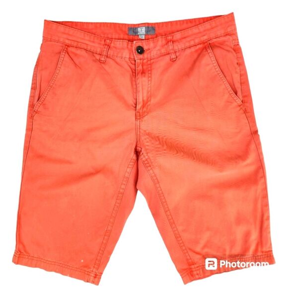 Tristan Mens Flat Front Chino Shorts 33 - Picture 1 of 6